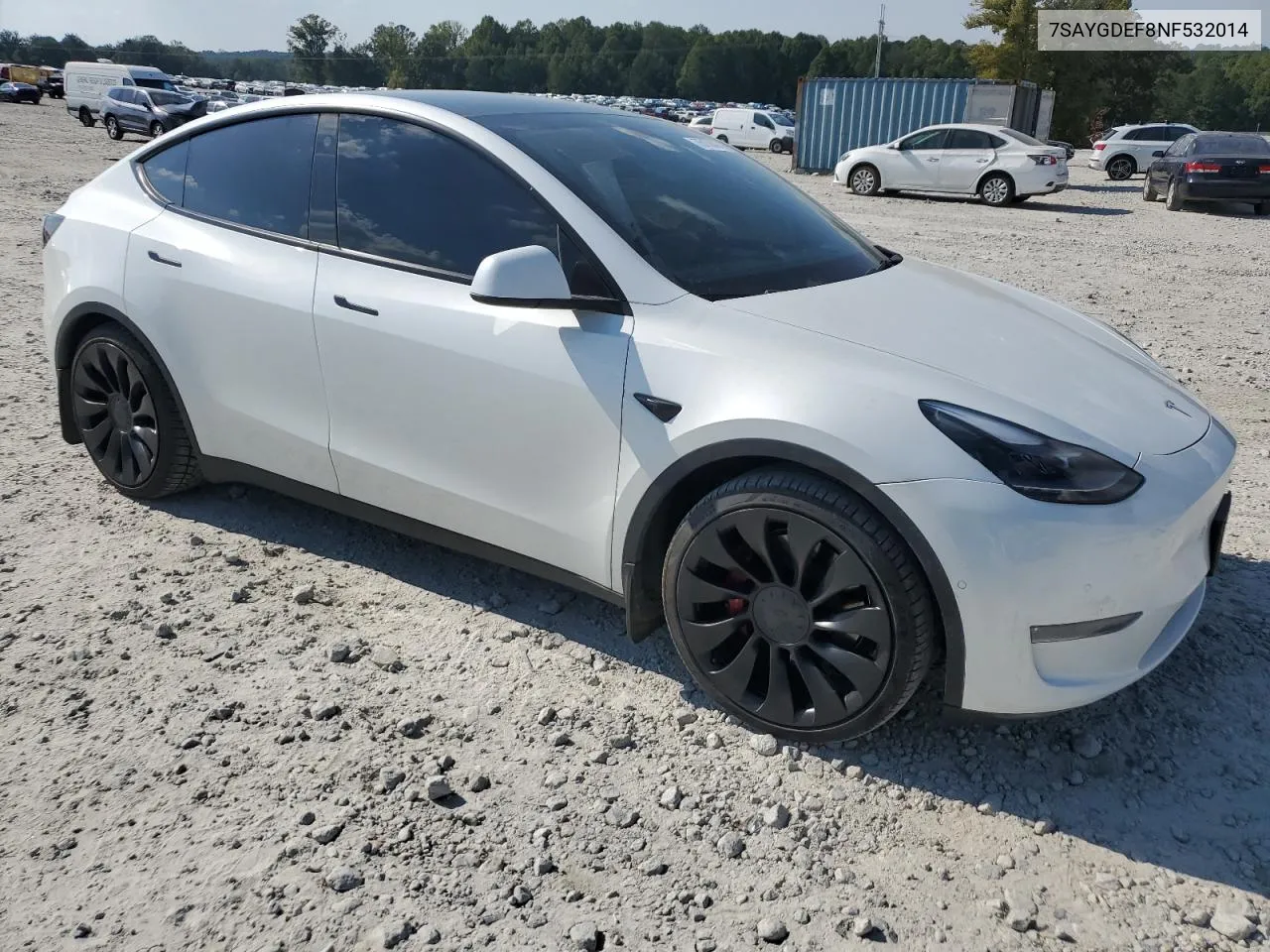 2022 Tesla Model Y VIN: 7SAYGDEF8NF532014 Lot: 75179474