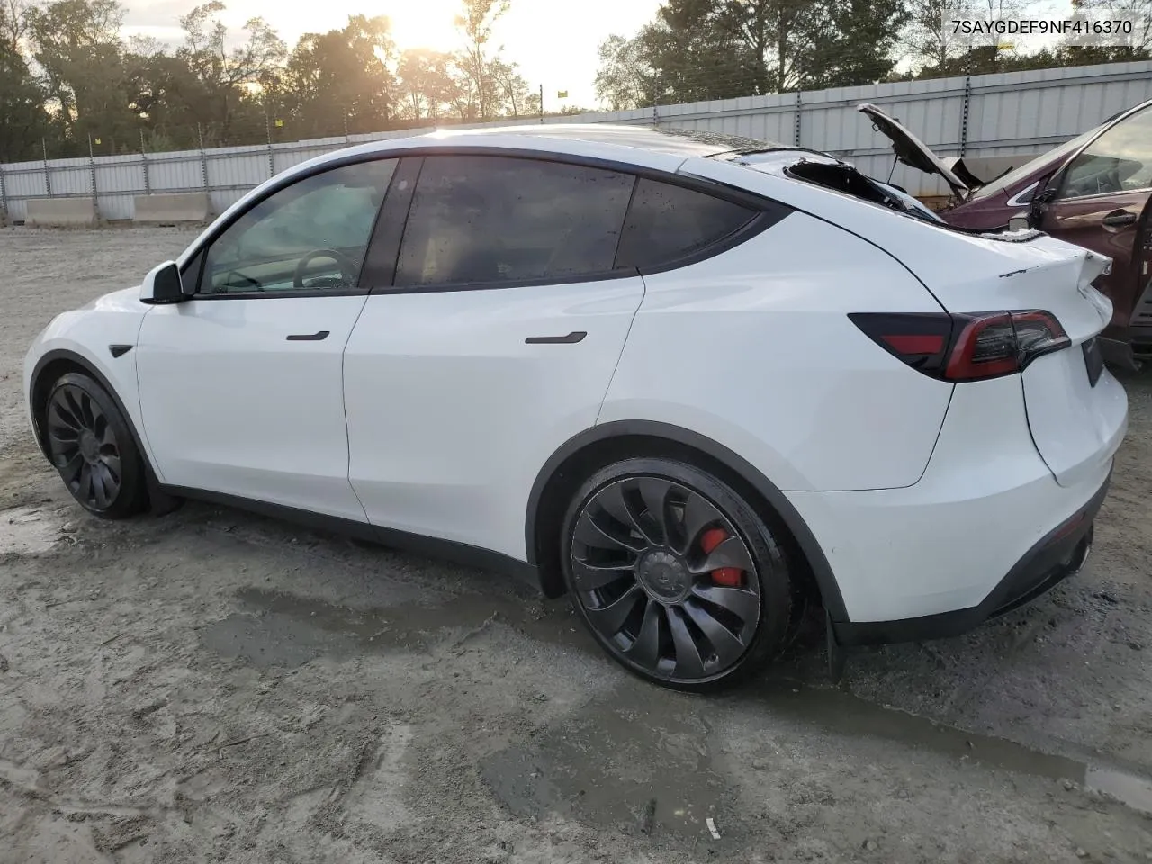 2022 Tesla Model Y VIN: 7SAYGDEF9NF416370 Lot: 75305814