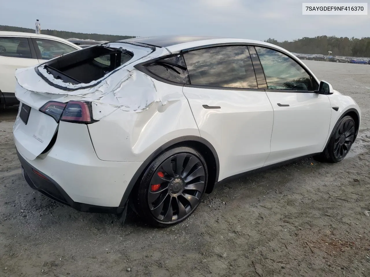 2022 Tesla Model Y VIN: 7SAYGDEF9NF416370 Lot: 75305814