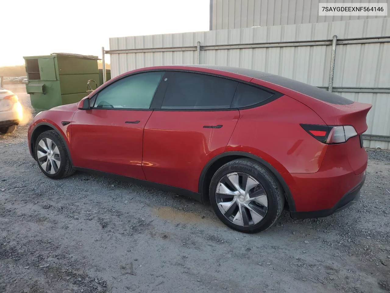 2022 Tesla Model Y VIN: 7SAYGDEEXNF564146 Lot: 75411214