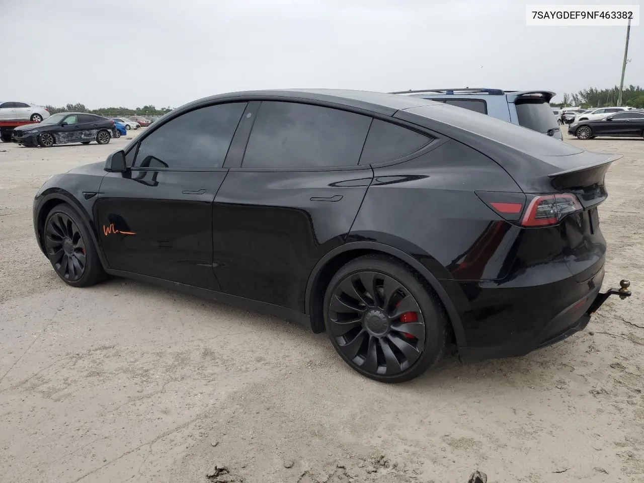 2022 Tesla Model Y VIN: 7SAYGDEF9NF463382 Lot: 75534104