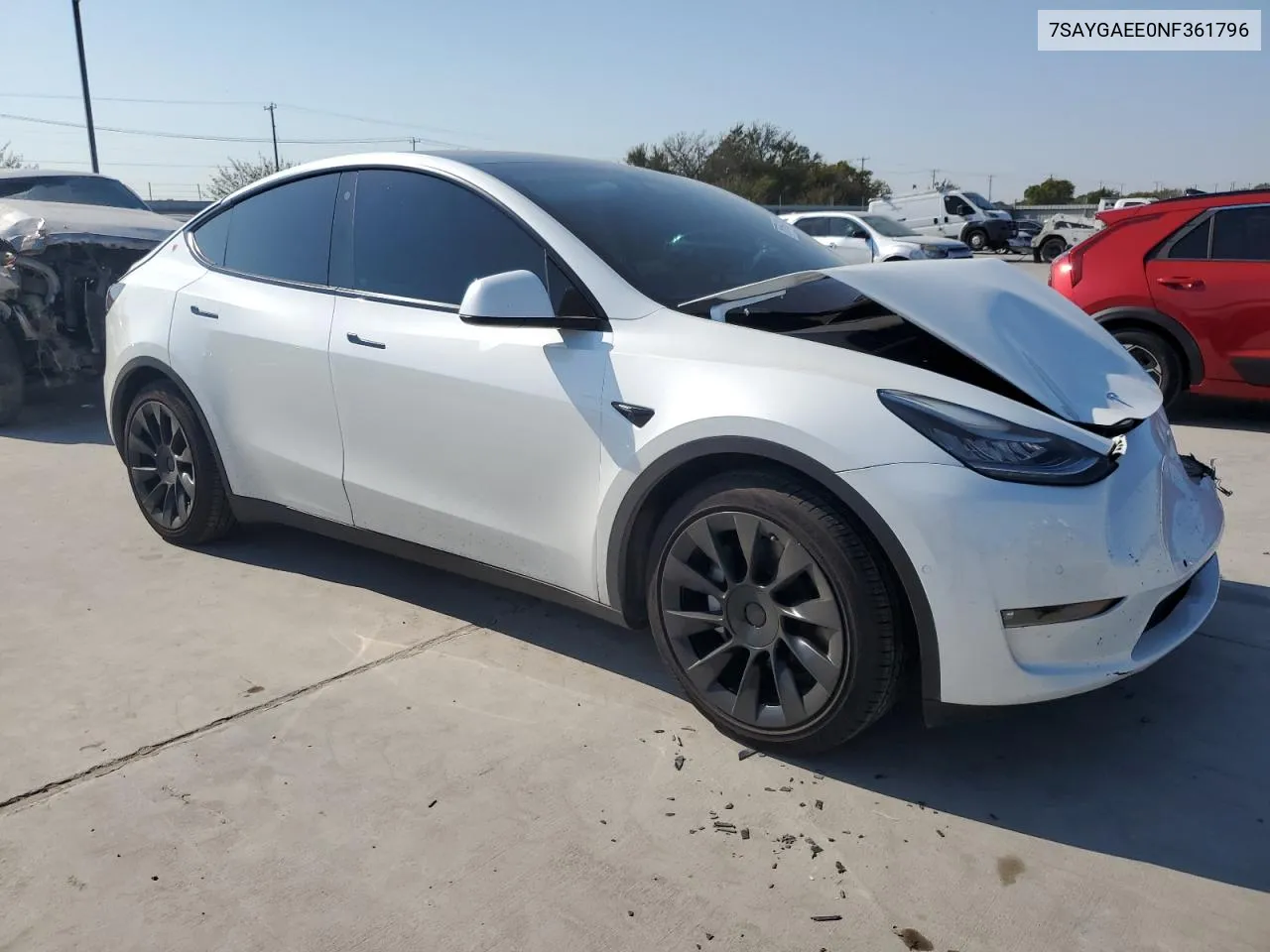 2022 Tesla Model Y VIN: 7SAYGAEE0NF361796 Lot: 75761704