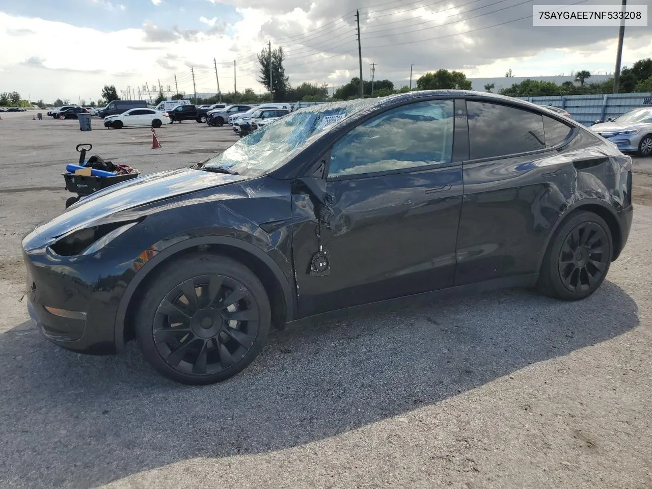 2022 Tesla Model Y VIN: 7SAYGAEE7NF533208 Lot: 75800634