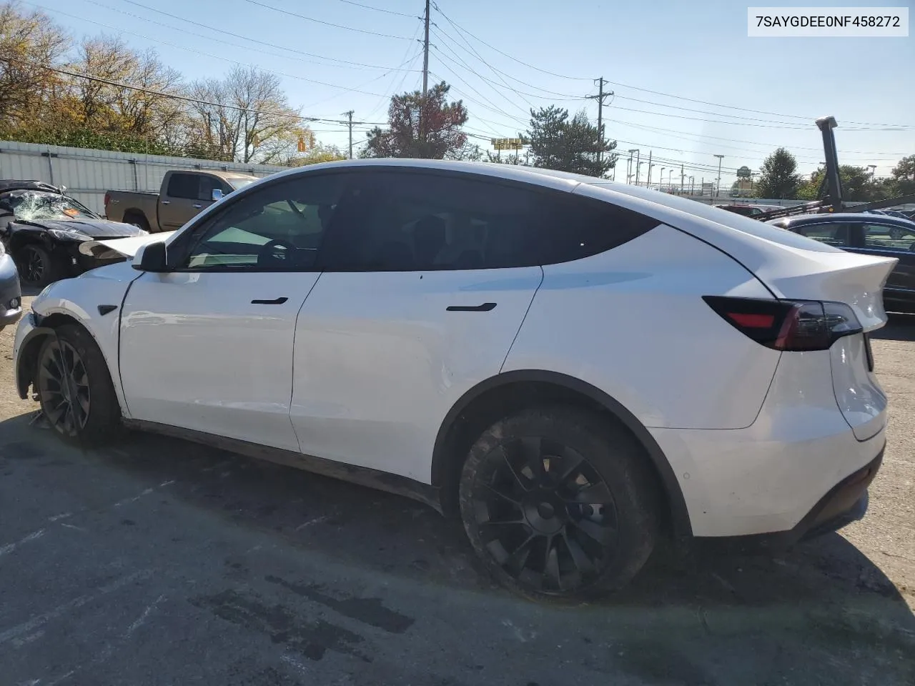 2022 Tesla Model Y VIN: 7SAYGDEE0NF458272 Lot: 76348984