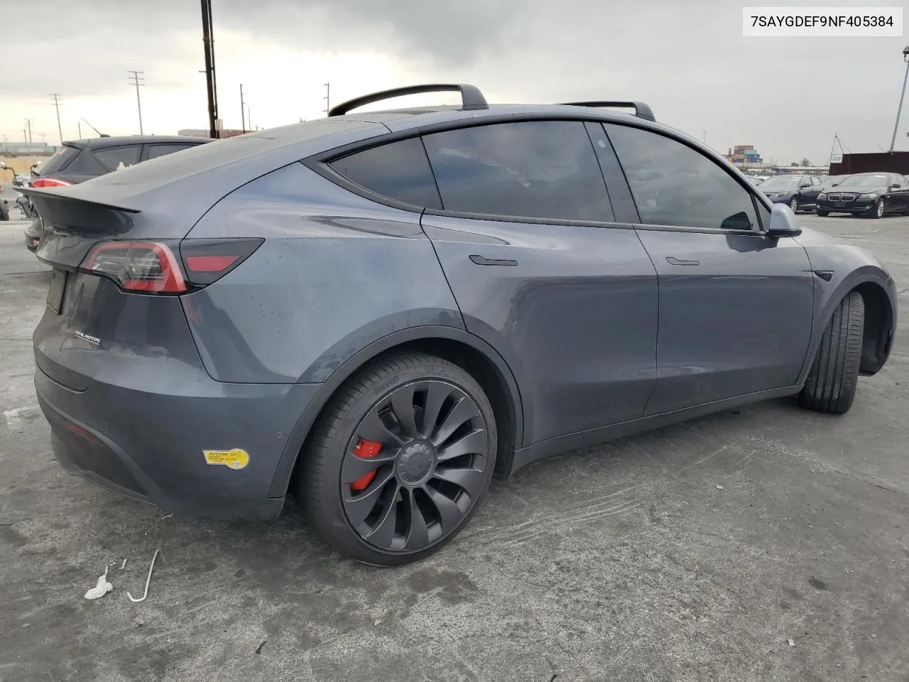 2022 Tesla Model Y VIN: 7SAYGDEF9NF405384 Lot: 76353344