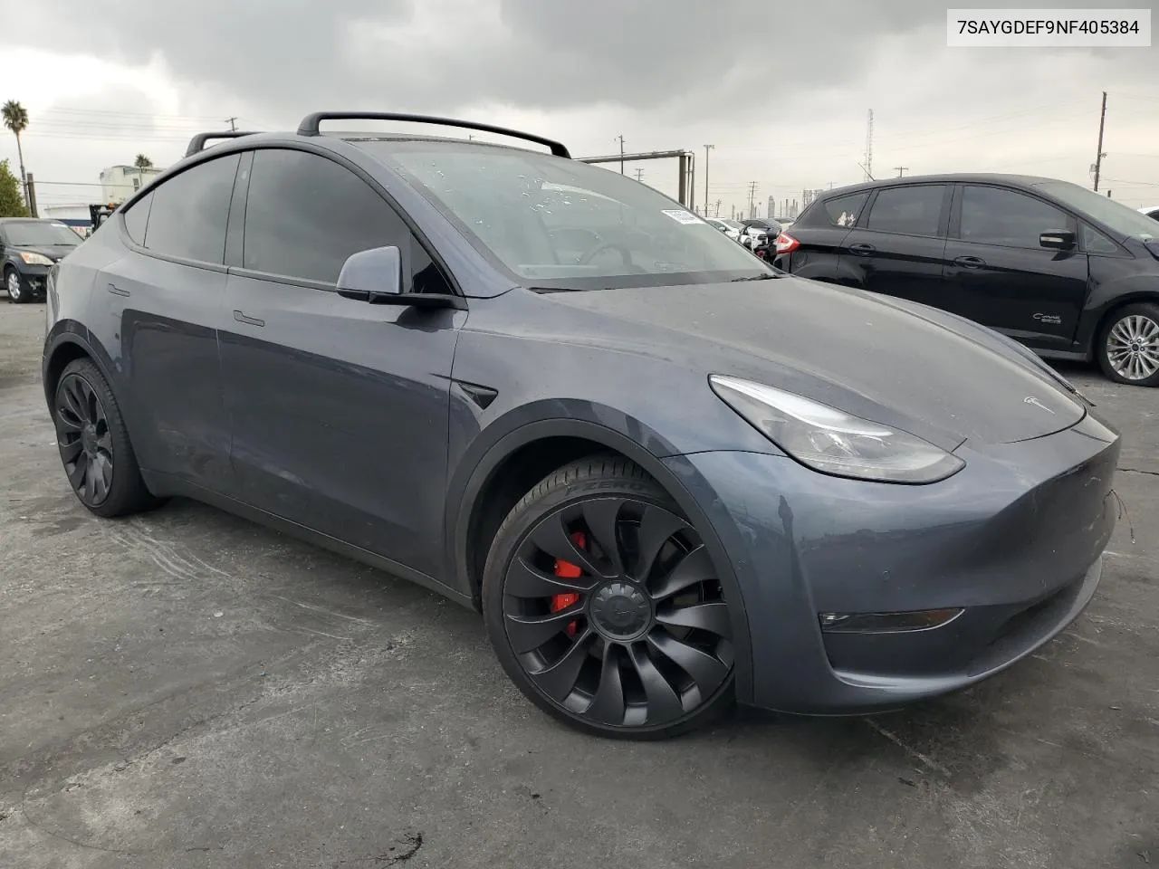 2022 Tesla Model Y VIN: 7SAYGDEF9NF405384 Lot: 76353344