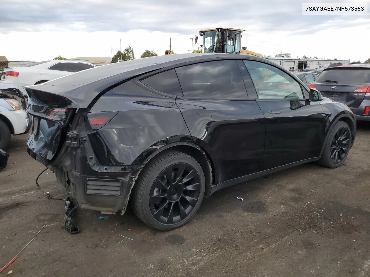 2022 Tesla Model Y VIN: 7SAYGAEE7NF573563 Lot: 76380534