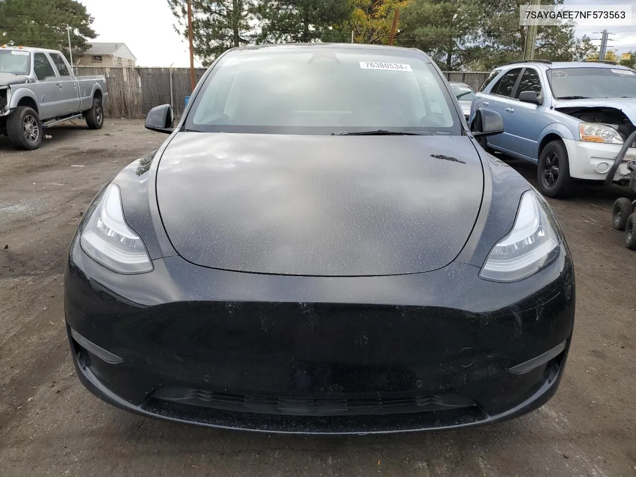 2022 Tesla Model Y VIN: 7SAYGAEE7NF573563 Lot: 76380534