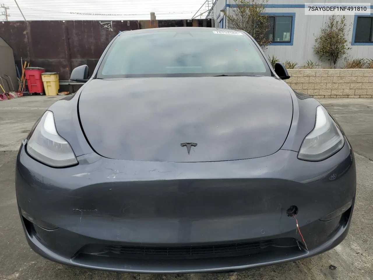 2022 Tesla Model Y VIN: 7SAYGDEF1NF491810 Lot: 76752584