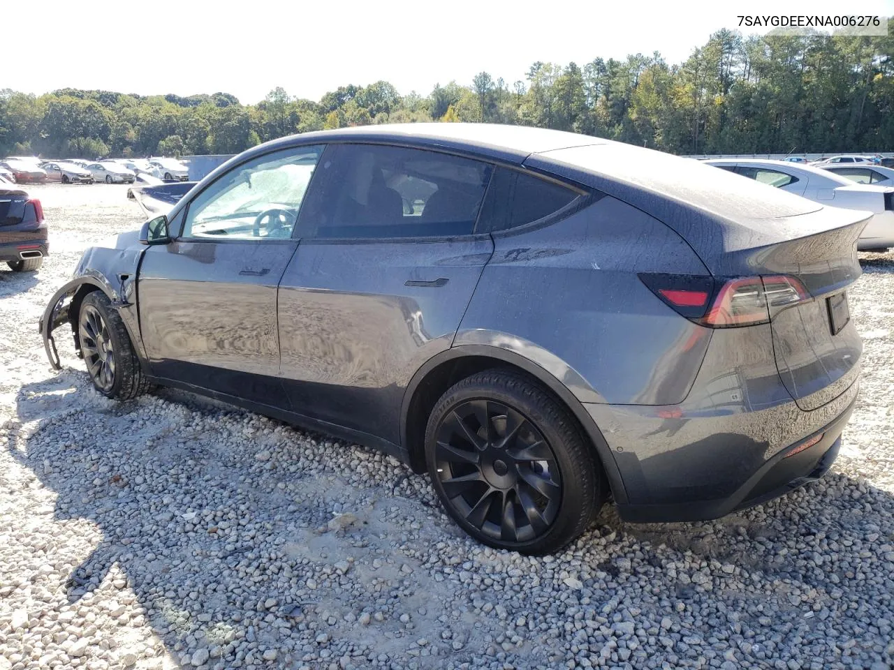 2022 Tesla Model Y VIN: 7SAYGDEEXNA006276 Lot: 76825524