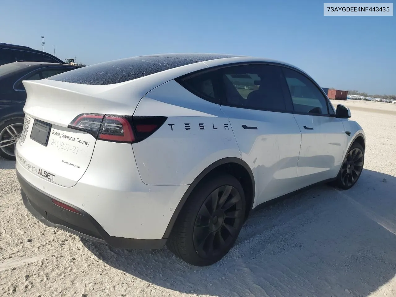 2022 Tesla Model Y VIN: 7SAYGDEE4NF443435 Lot: 77611874