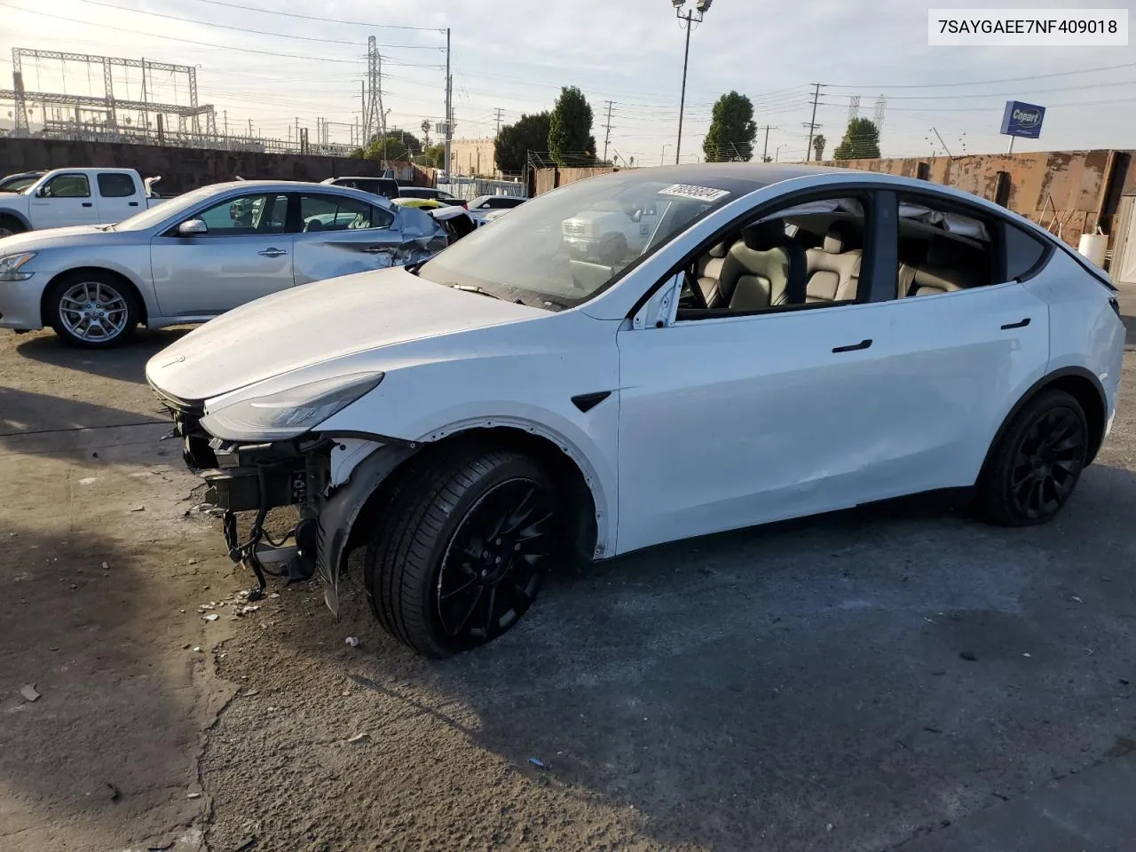 2022 Tesla Model Y VIN: 7SAYGAEE7NF409018 Lot: 78095804