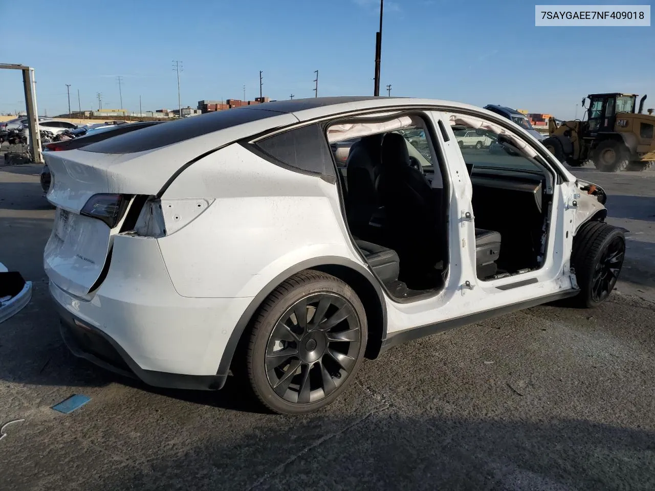 2022 Tesla Model Y VIN: 7SAYGAEE7NF409018 Lot: 78095804