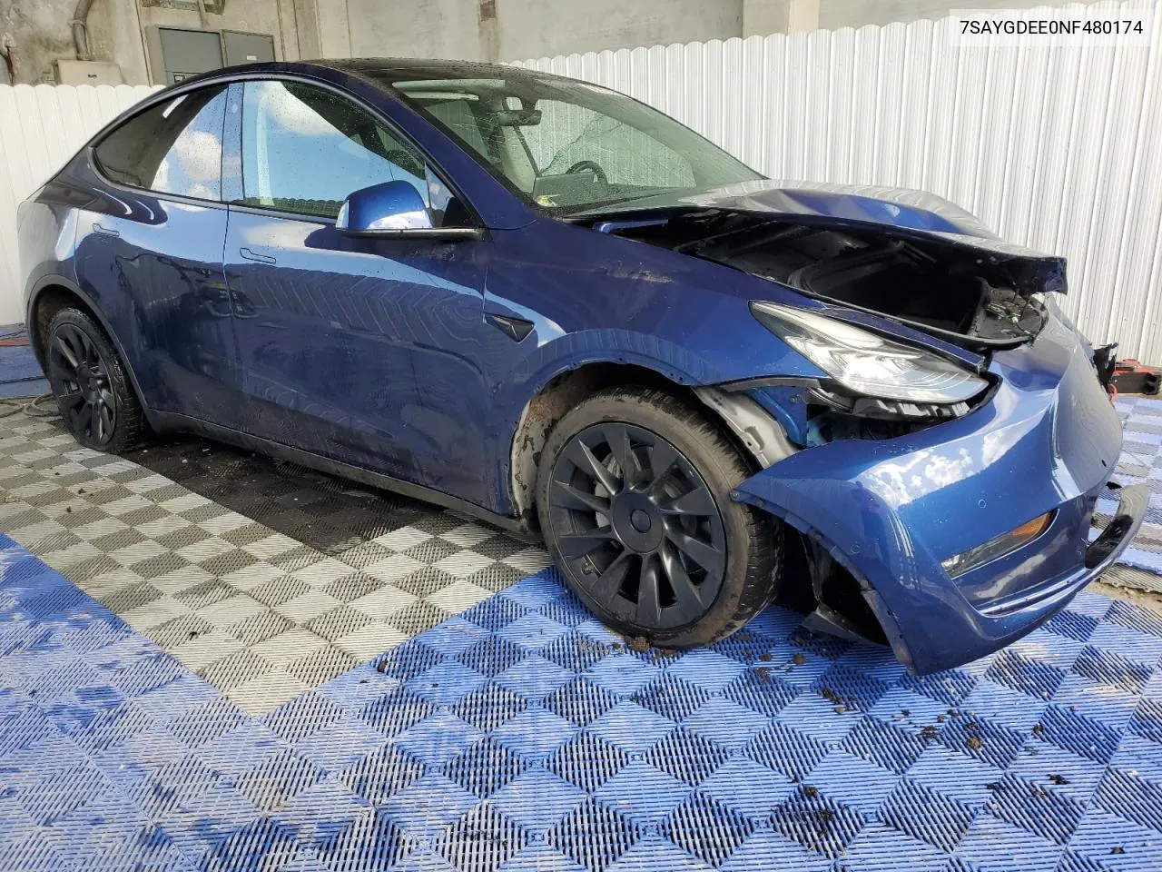 2022 Tesla Model Y VIN: 7SAYGDEE0NF480174 Lot: 78844494