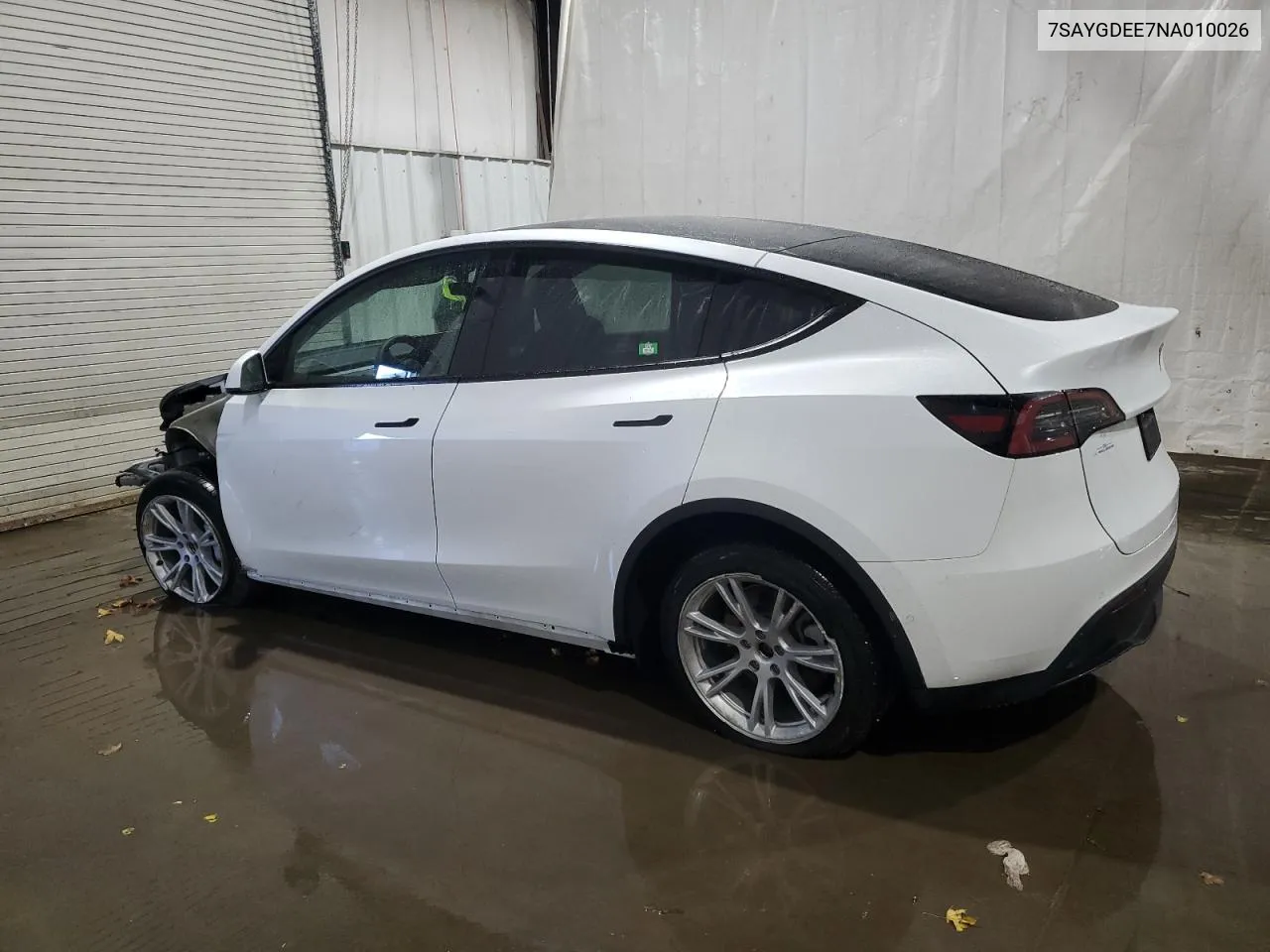 2022 Tesla Model Y VIN: 7SAYGDEE7NA010026 Lot: 78896974