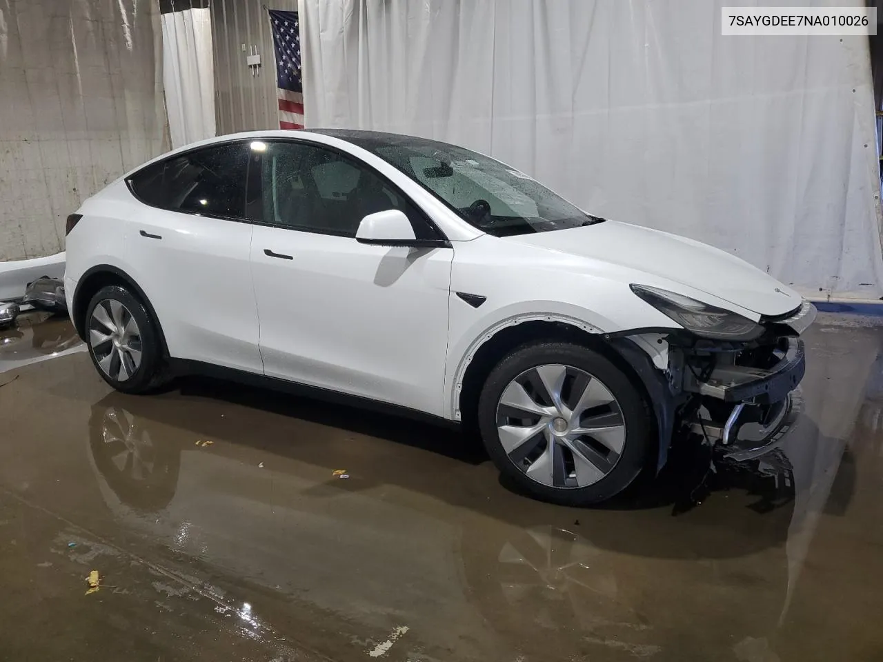 2022 Tesla Model Y VIN: 7SAYGDEE7NA010026 Lot: 78896974