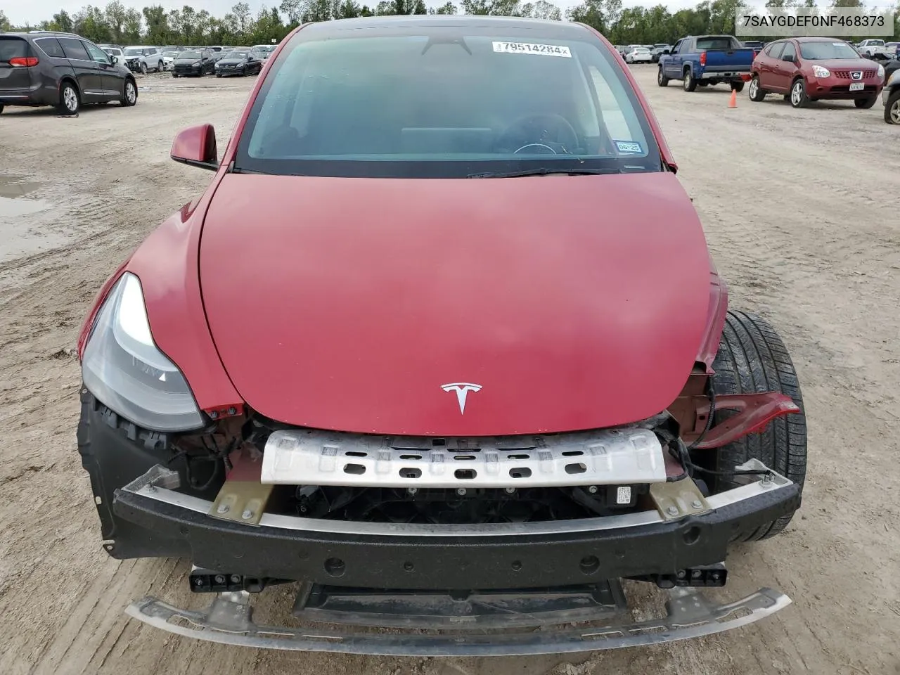 2022 Tesla Model Y VIN: 7SAYGDEF0NF468373 Lot: 79514284