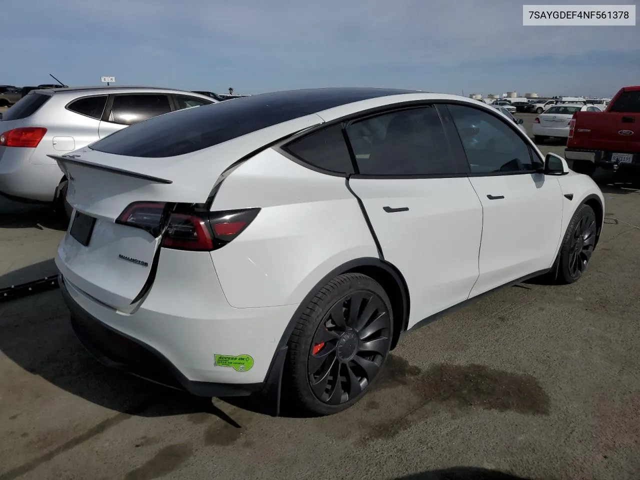 2022 Tesla Model Y VIN: 7SAYGDEF4NF561378 Lot: 79563164