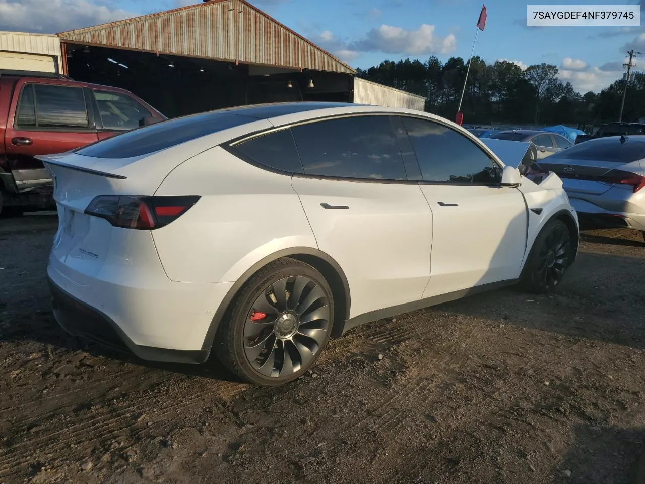 2022 Tesla Model Y VIN: 7SAYGDEF4NF379745 Lot: 79727974