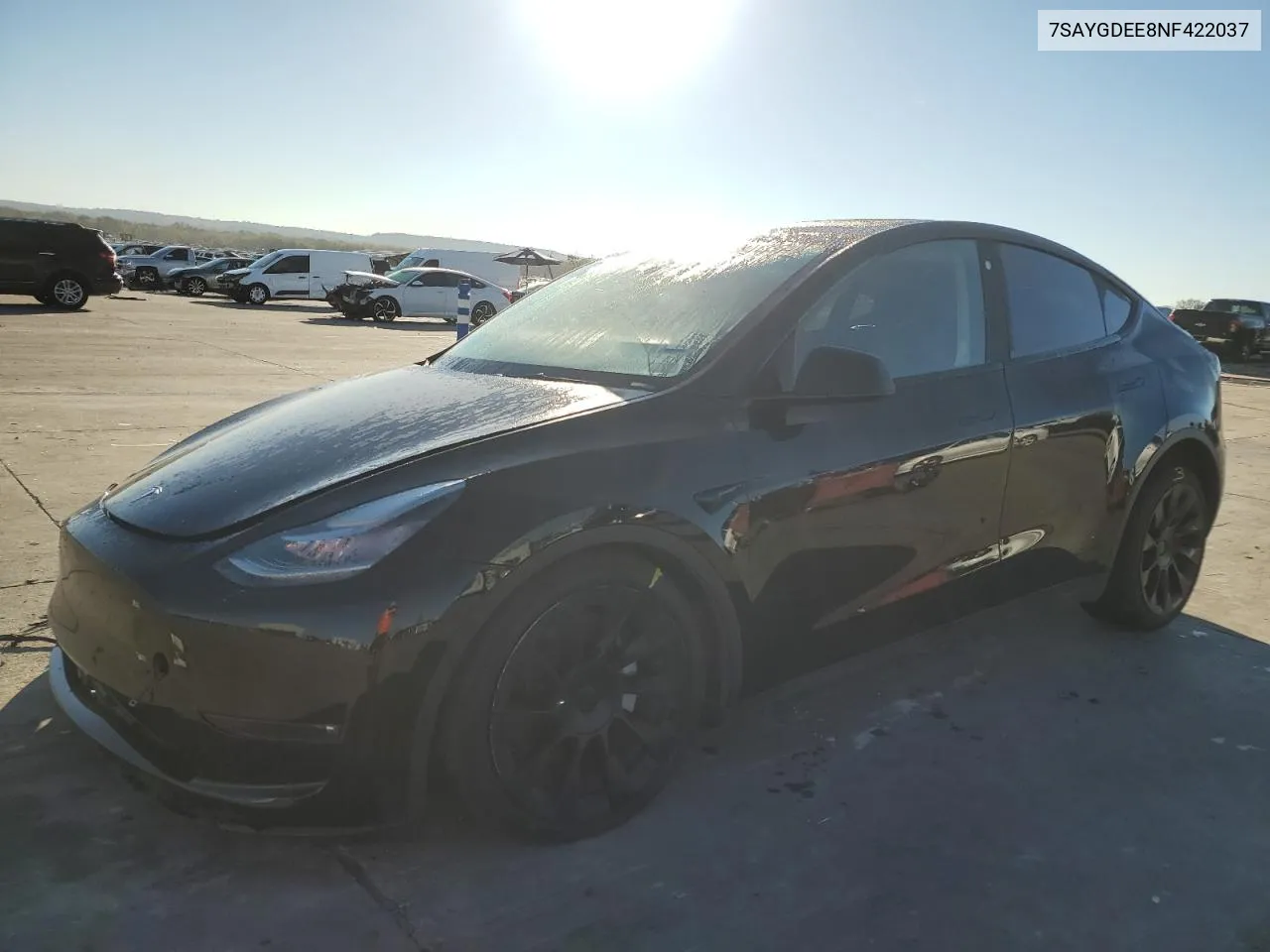 2022 Tesla Model Y VIN: 7SAYGDEE8NF422037 Lot: 80013364