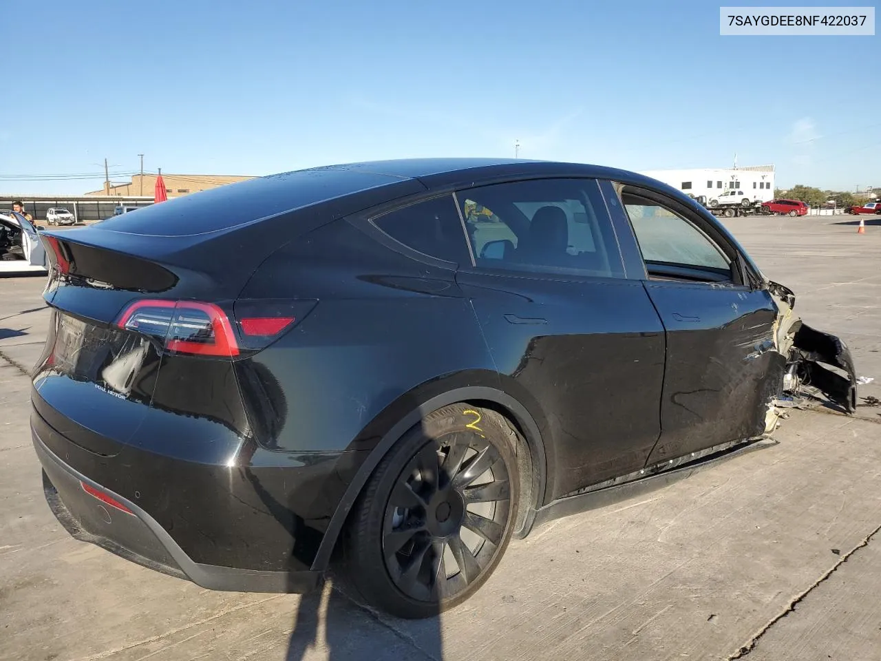 2022 Tesla Model Y VIN: 7SAYGDEE8NF422037 Lot: 80013364