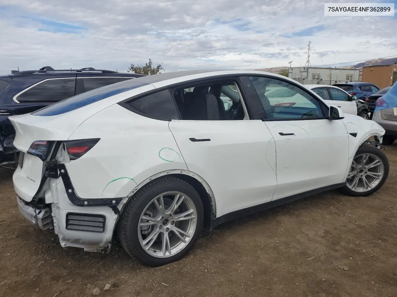 2022 Tesla Model Y VIN: 7SAYGAEE4NF362899 Lot: 80015564