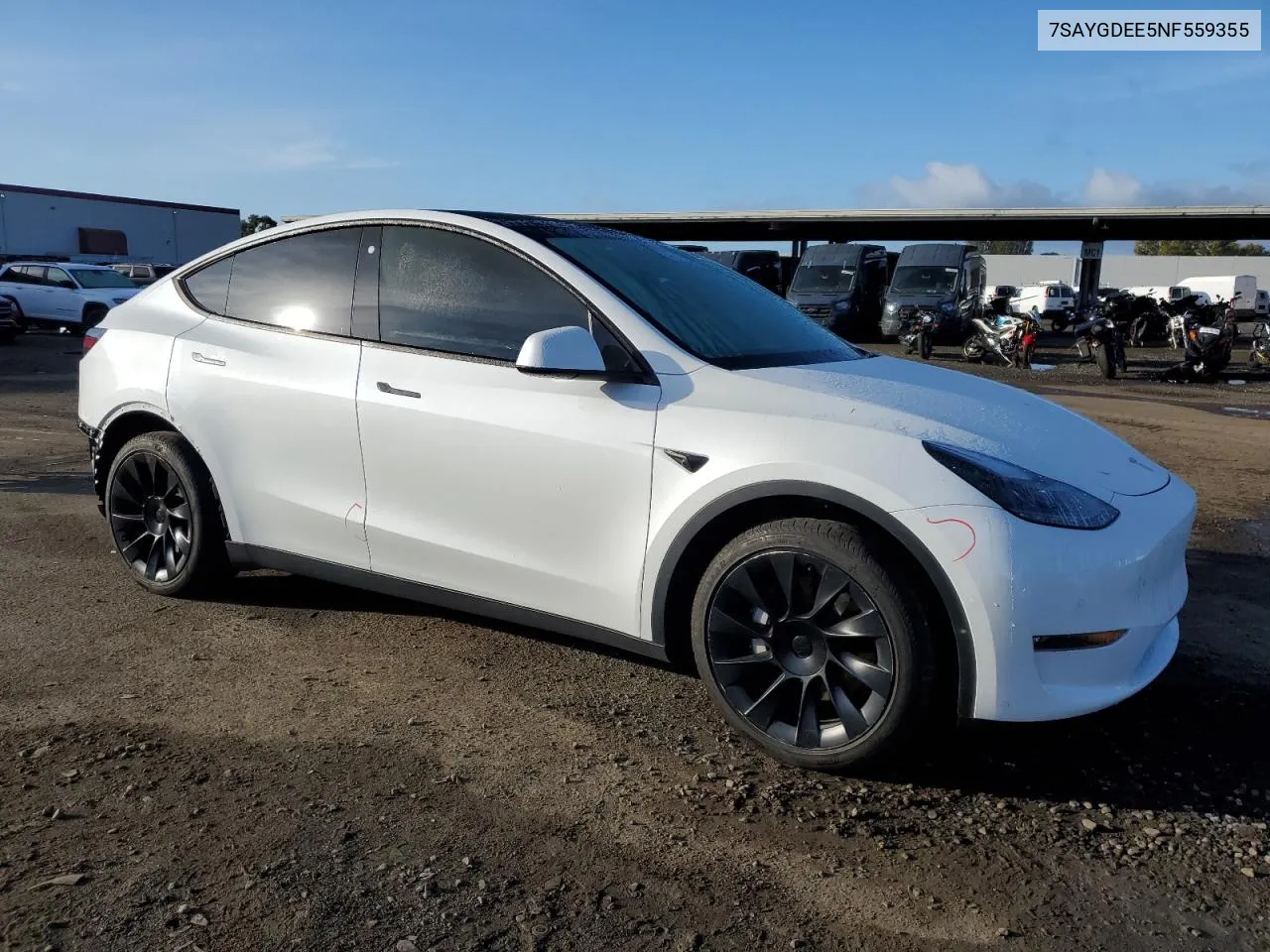 2022 Tesla Model Y VIN: 7SAYGDEE5NF559355 Lot: 80172204