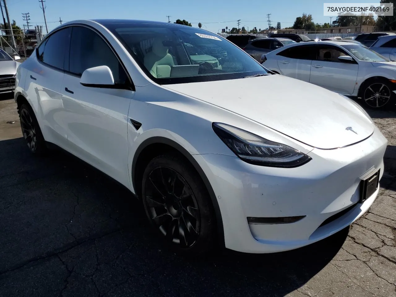 2022 Tesla Model Y VIN: 7SAYGDEE2NF402169 Lot: 80352754