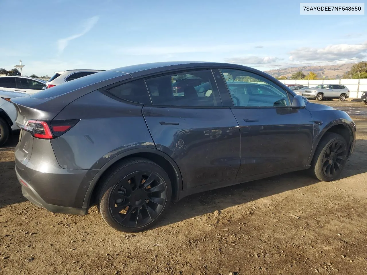 2022 Tesla Model Y VIN: 7SAYGDEE7NF548650 Lot: 80378834