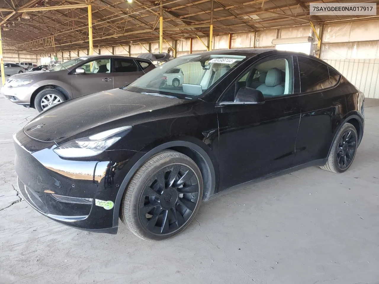 2022 Tesla Model Y VIN: 7SAYGDEE0NA017917 Lot: 80498744