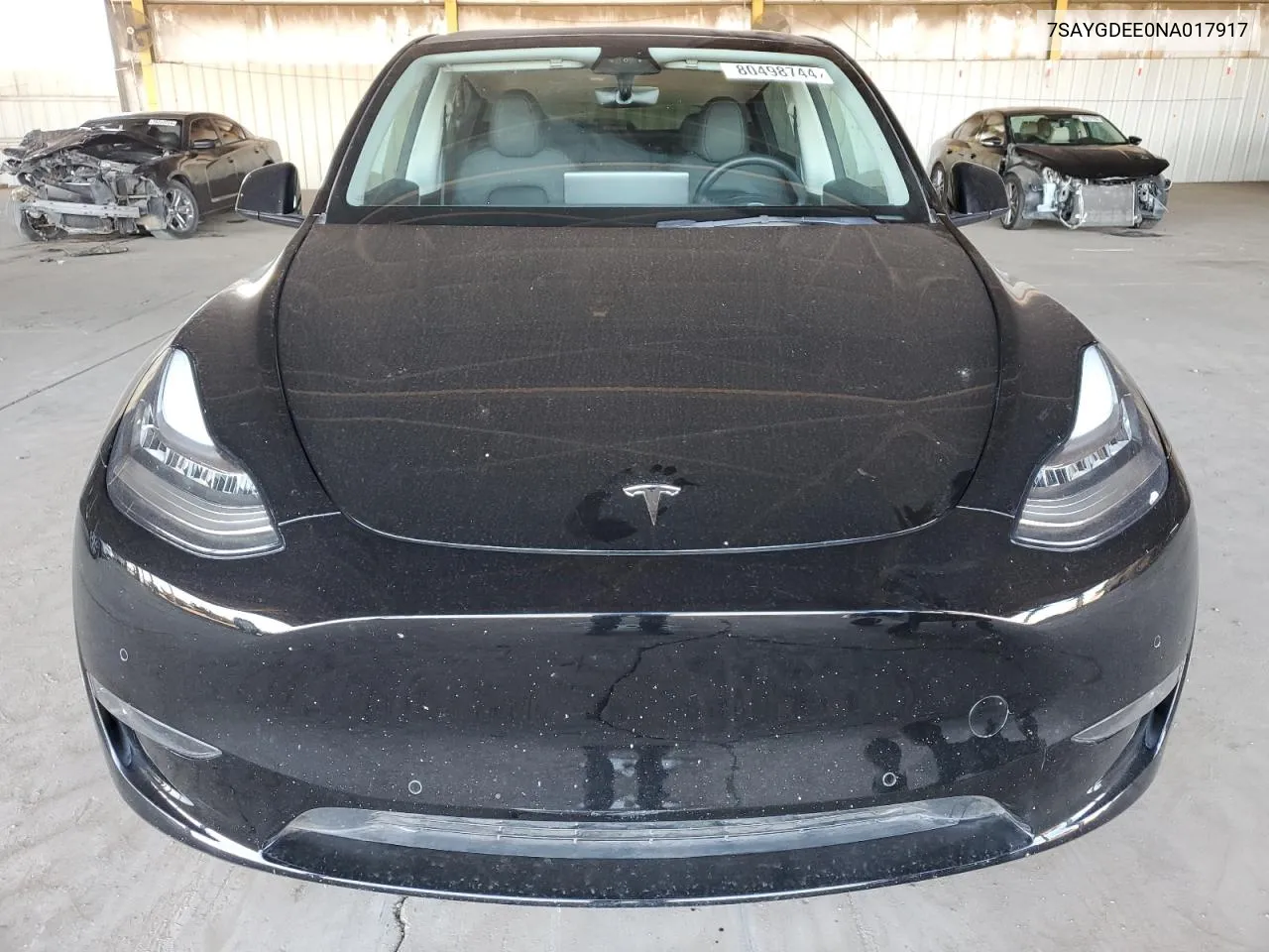 2022 Tesla Model Y VIN: 7SAYGDEE0NA017917 Lot: 80498744