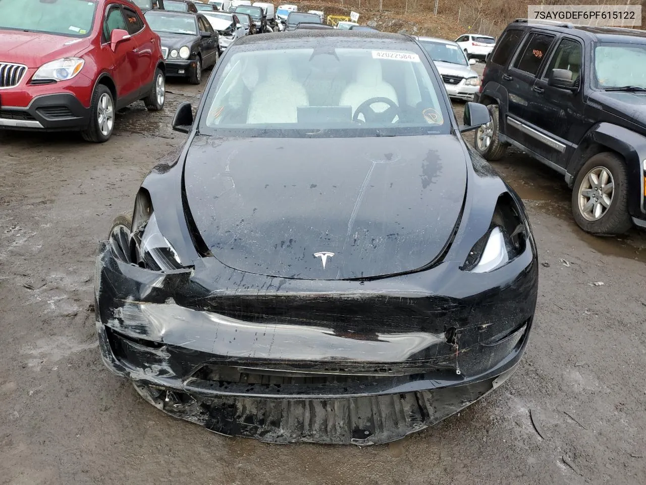 2023 Tesla Model Y VIN: 7SAYGDEF6PF615122 Lot: 42022584