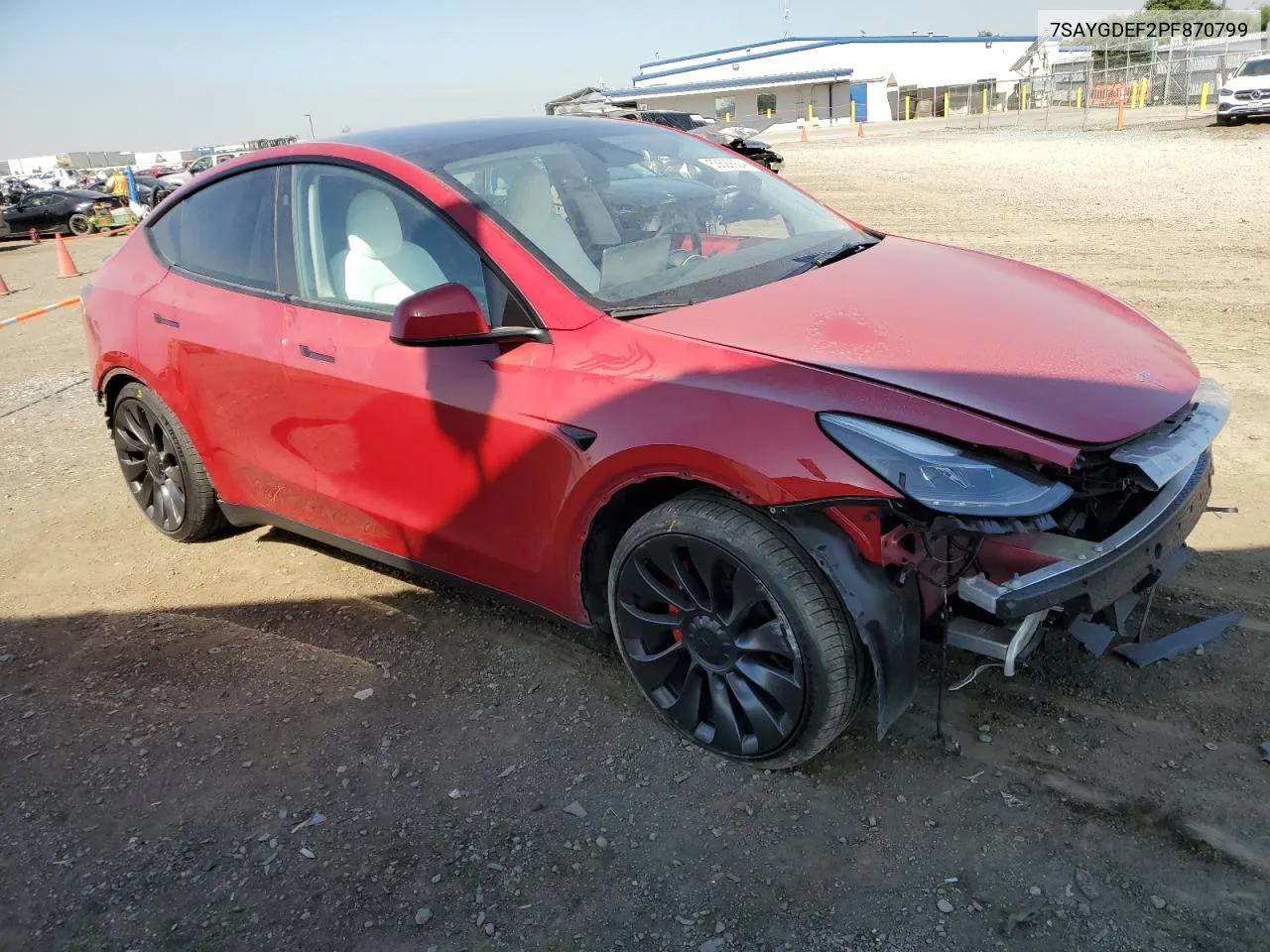 7SAYGDEF2PF870799 2023 Tesla Model Y