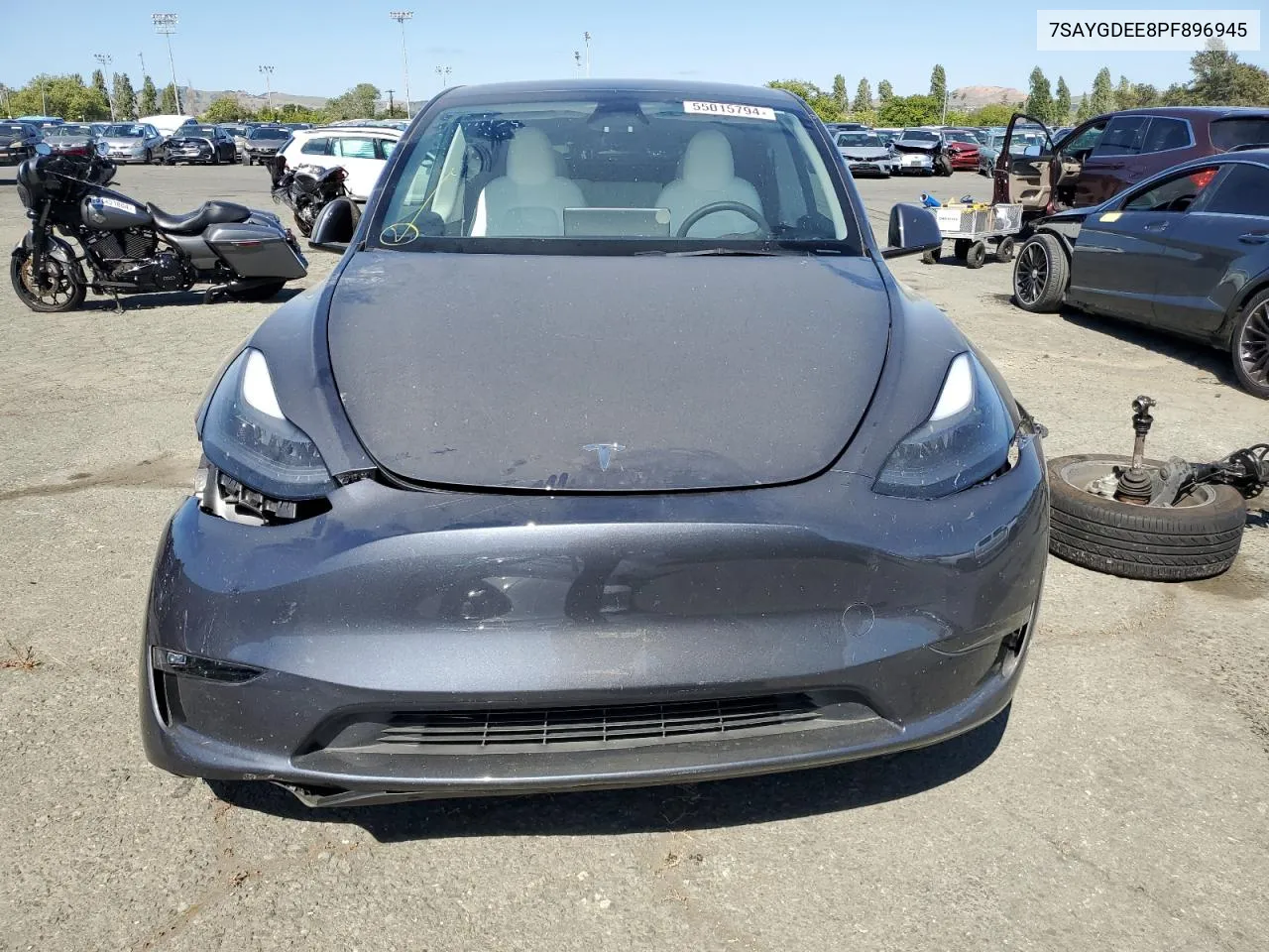 2023 Tesla Model Y VIN: 7SAYGDEE8PF896945 Lot: 55015794