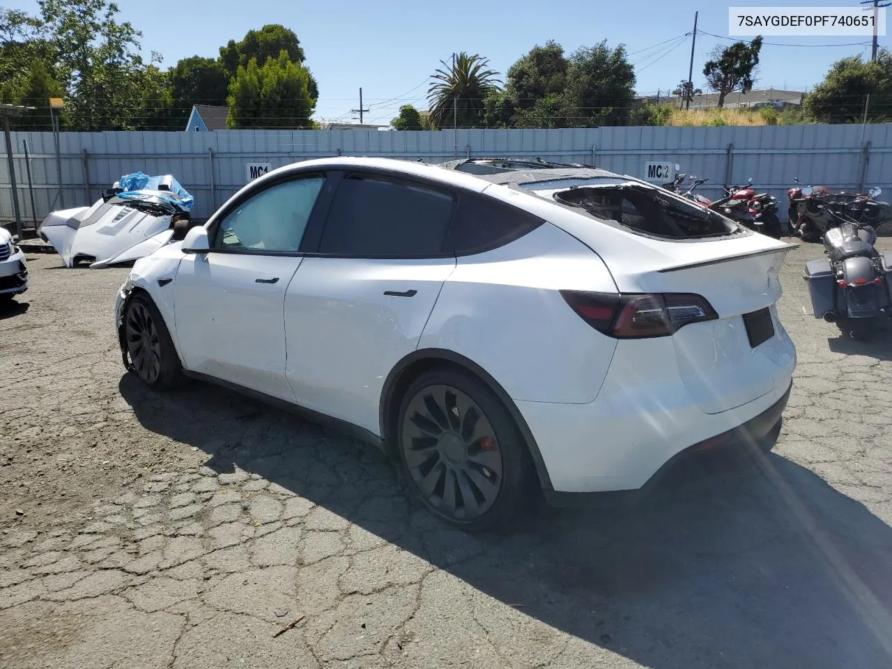 2023 Tesla Model Y VIN: 7SAYGDEF0PF740651 Lot: 56433944