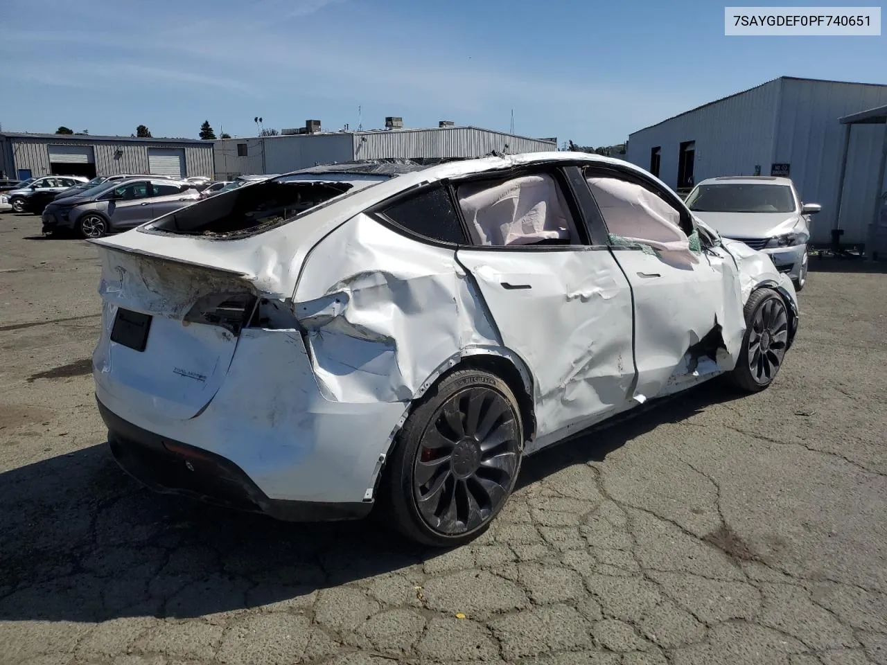 2023 Tesla Model Y VIN: 7SAYGDEF0PF740651 Lot: 56433944