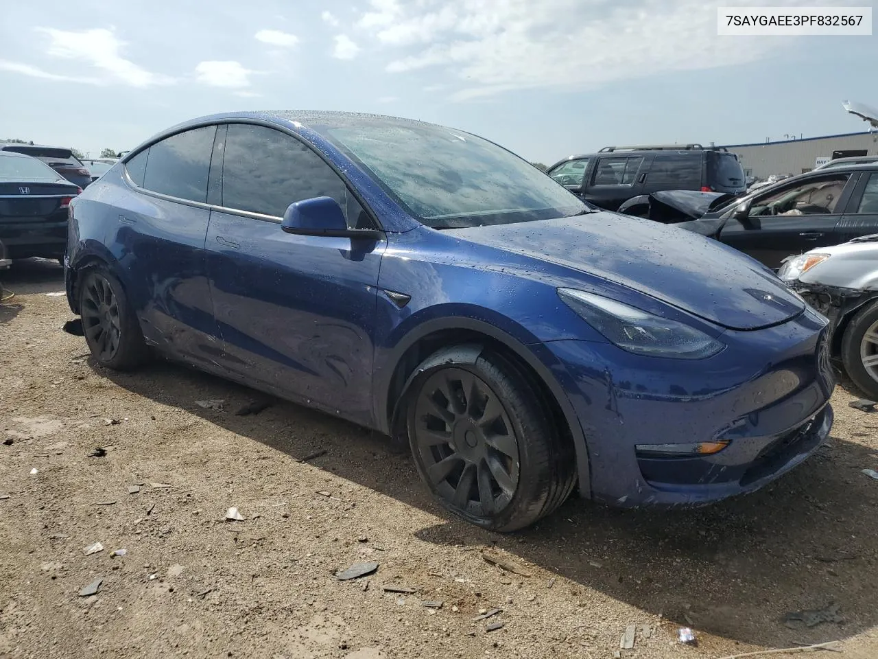 2023 Tesla Model Y VIN: 7SAYGAEE3PF832567 Lot: 56519124