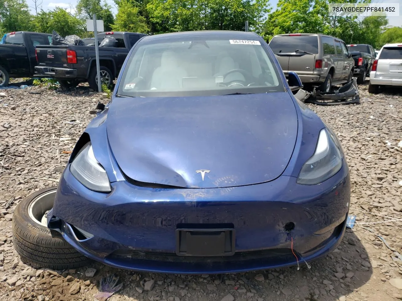 2023 Tesla Model Y VIN: 7SAYGDEE7PF841452 Lot: 56747254