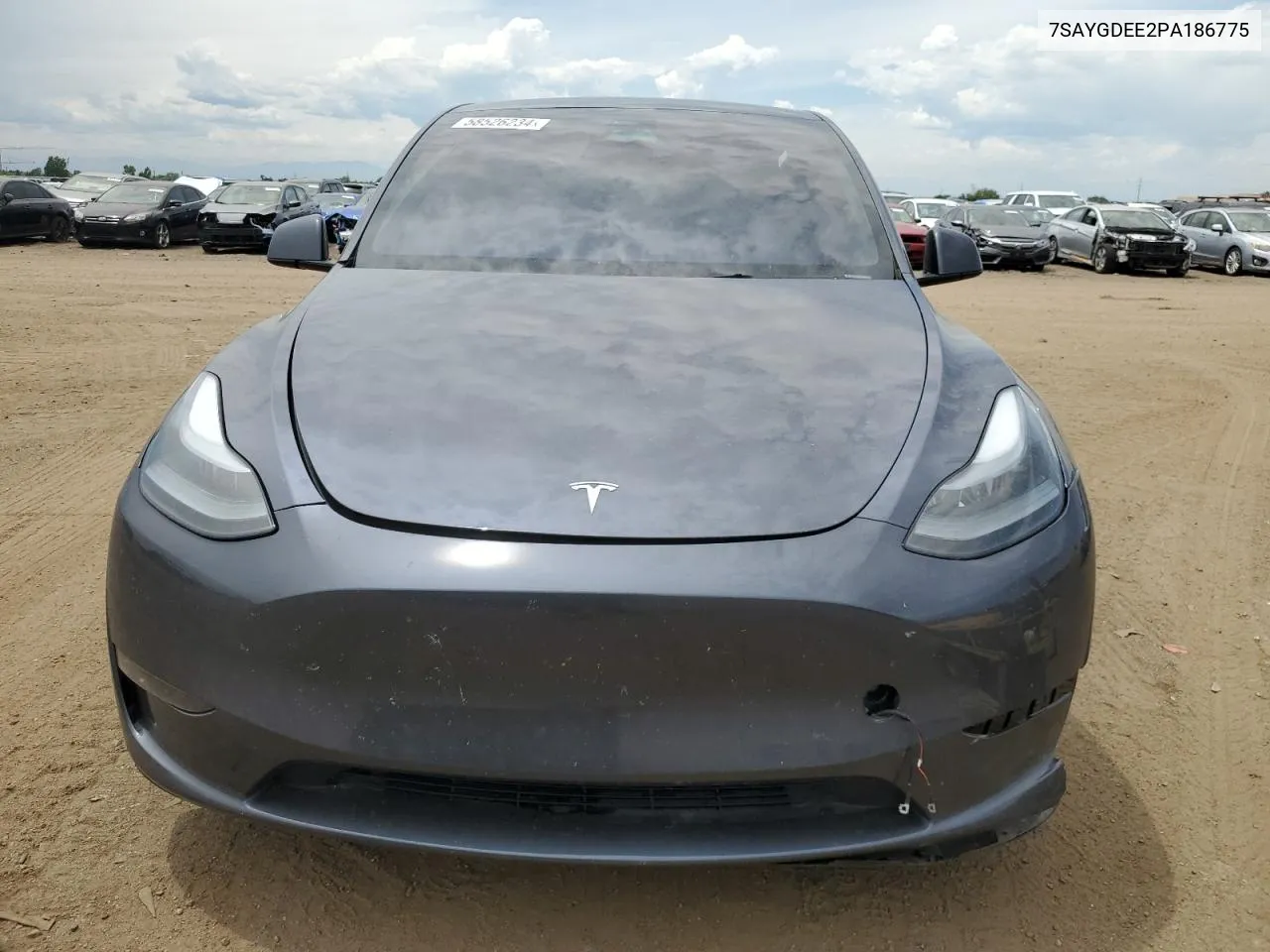 2023 Tesla Model Y VIN: 7SAYGDEE2PA186775 Lot: 58526234