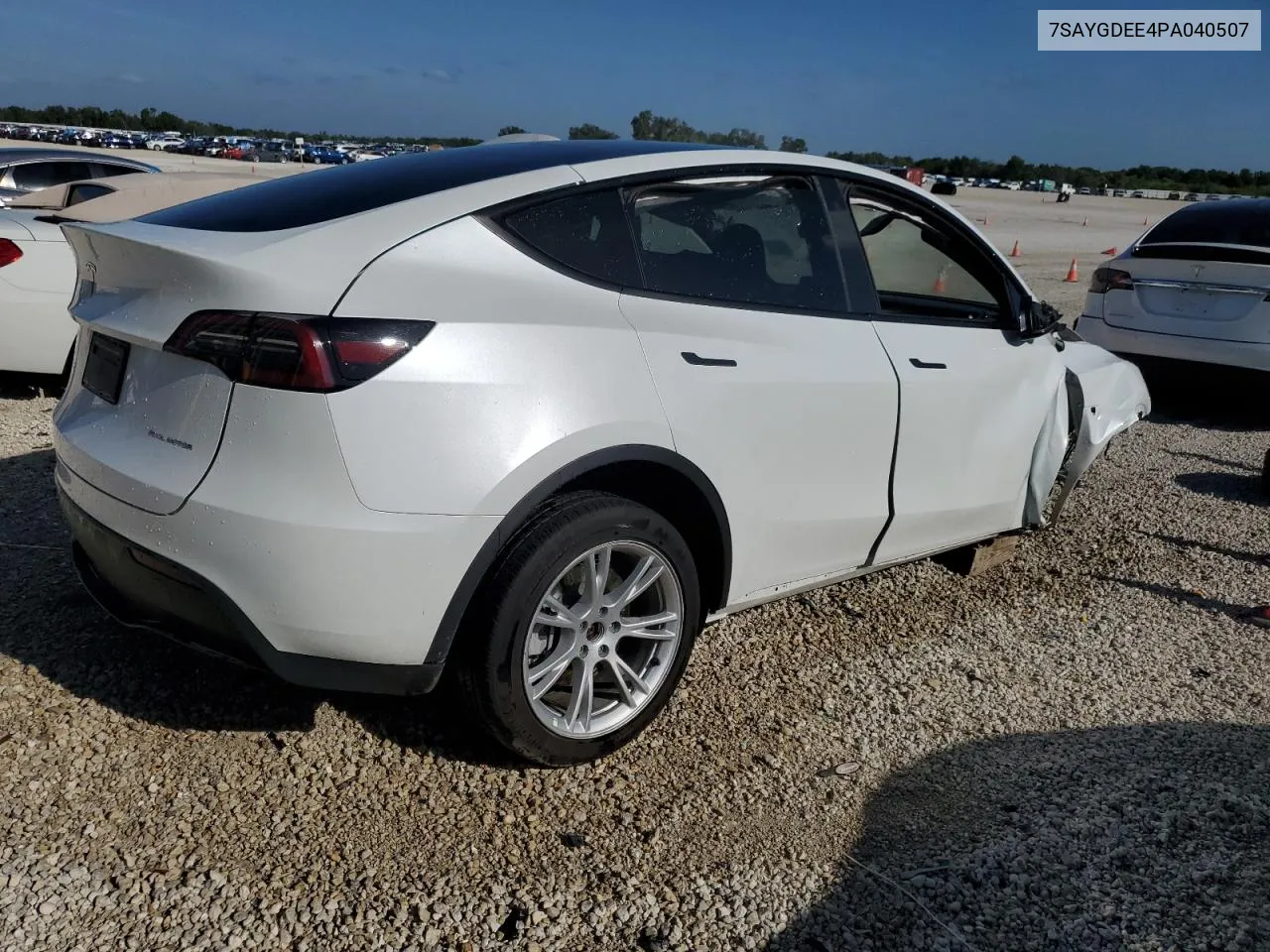 2023 Tesla Model Y VIN: 7SAYGDEE4PA040507 Lot: 59659054