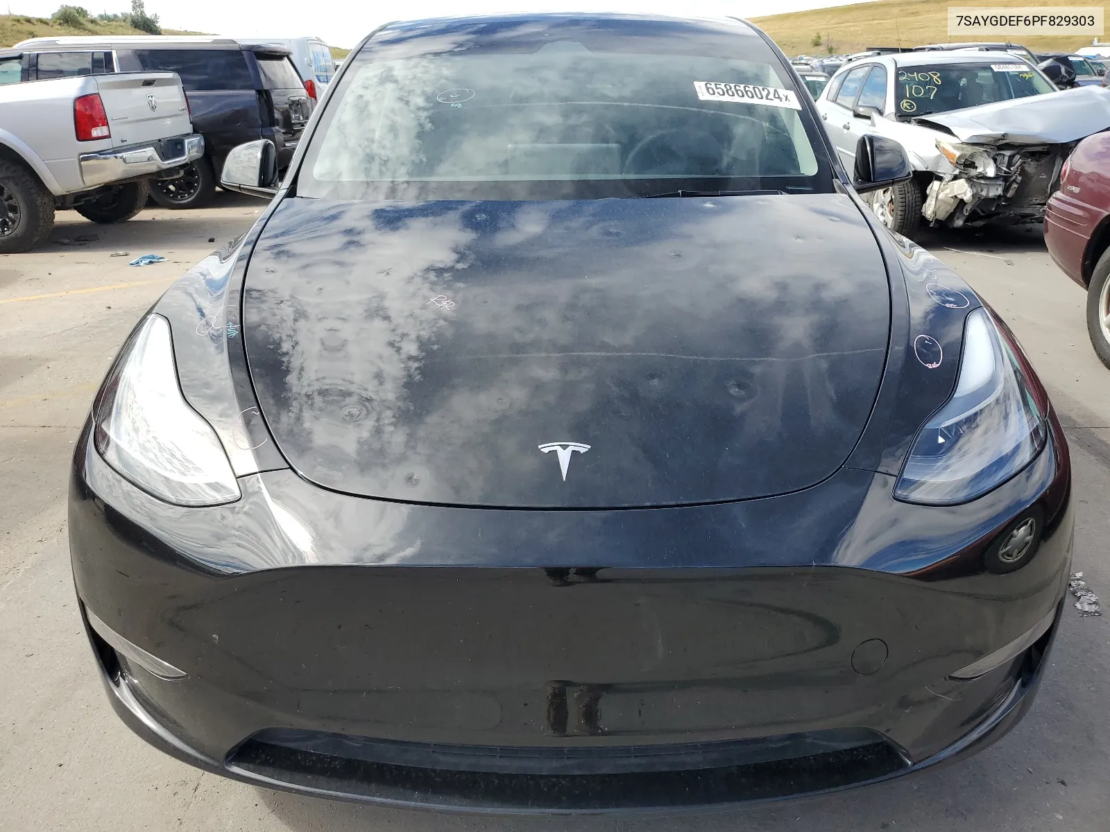 2023 Tesla Model Y VIN: 7SAYGDEF6PF829303 Lot: 65866024