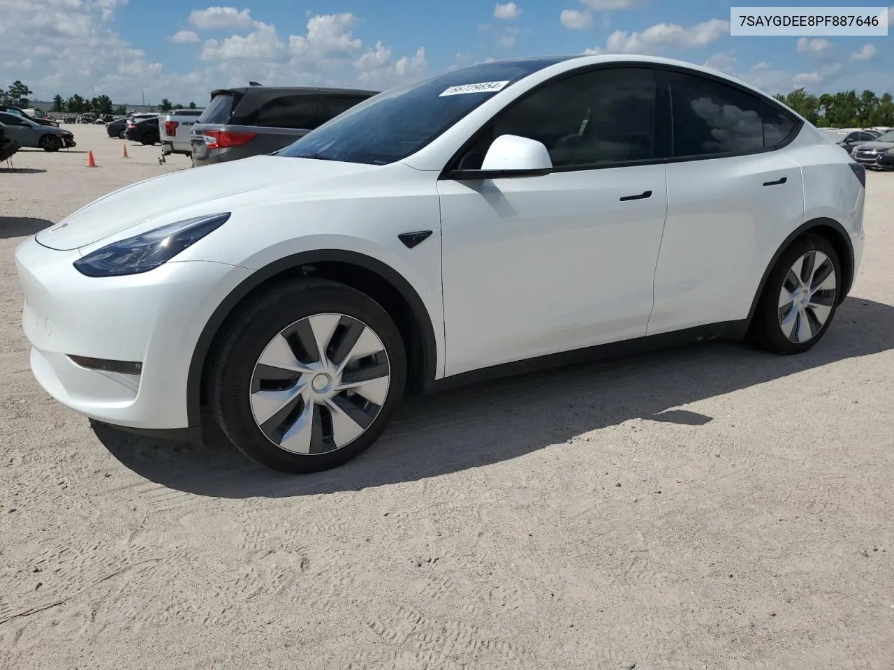 2023 Tesla Model Y VIN: 7SAYGDEE8PF887646 Lot: 66729854