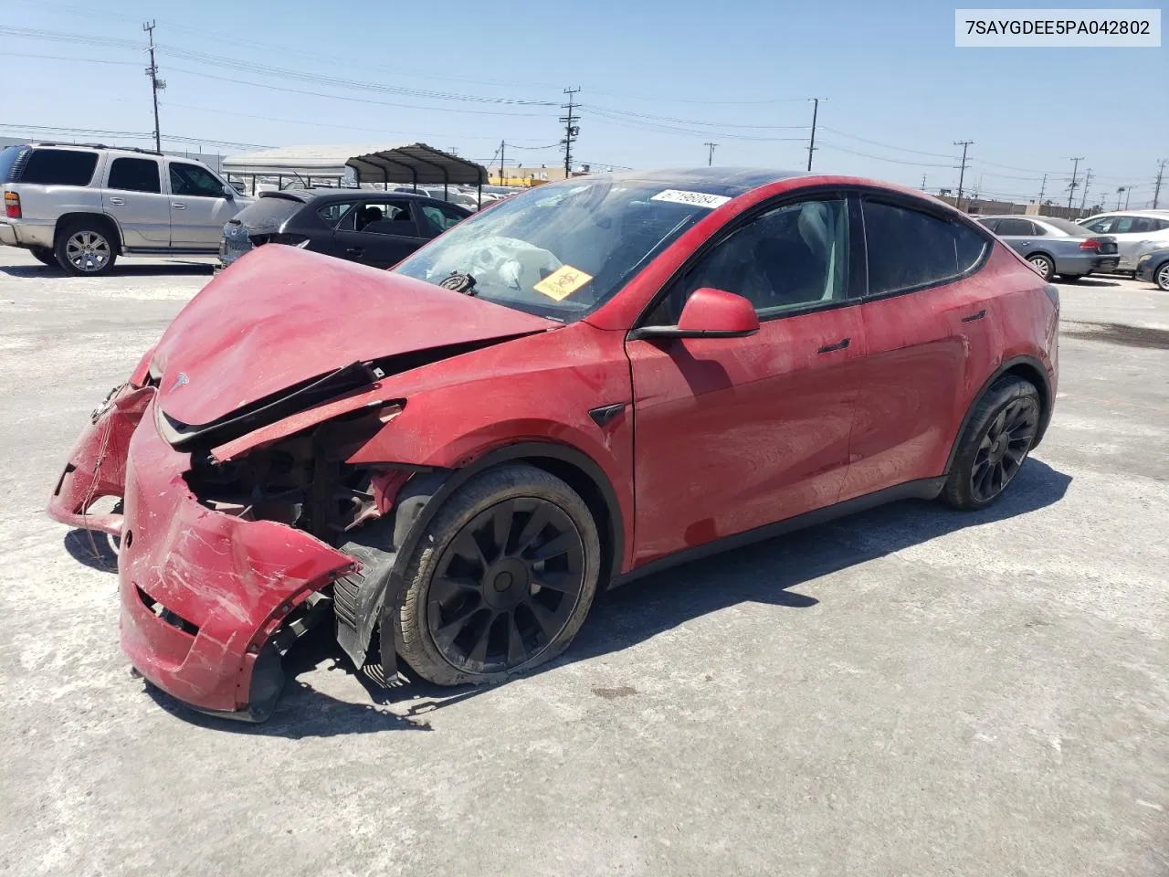 2023 Tesla Model Y VIN: 7SAYGDEE5PA042802 Lot: 67196084