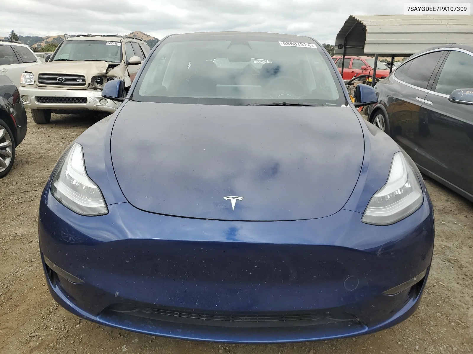 2023 Tesla Model Y VIN: 7SAYGDEE7PA107309 Lot: 68507324