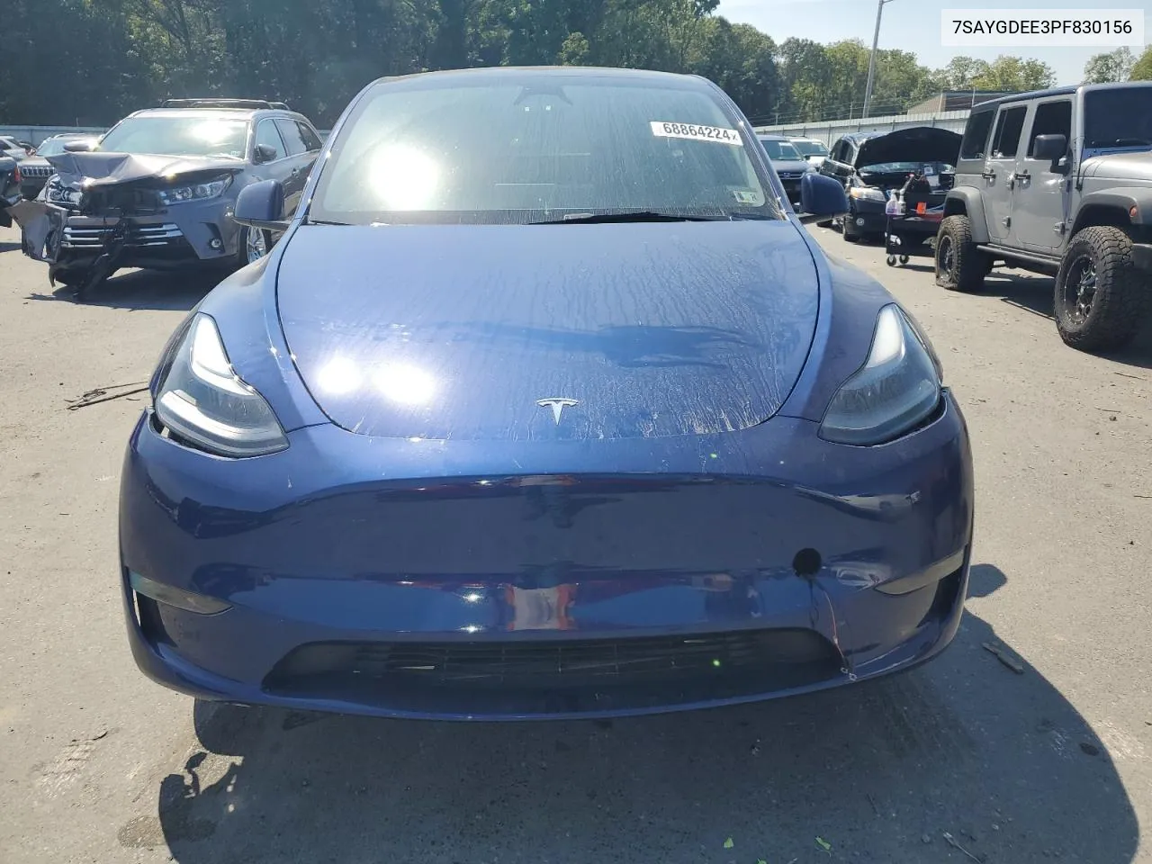 2023 Tesla Model Y VIN: 7SAYGDEE3PF830156 Lot: 68864224