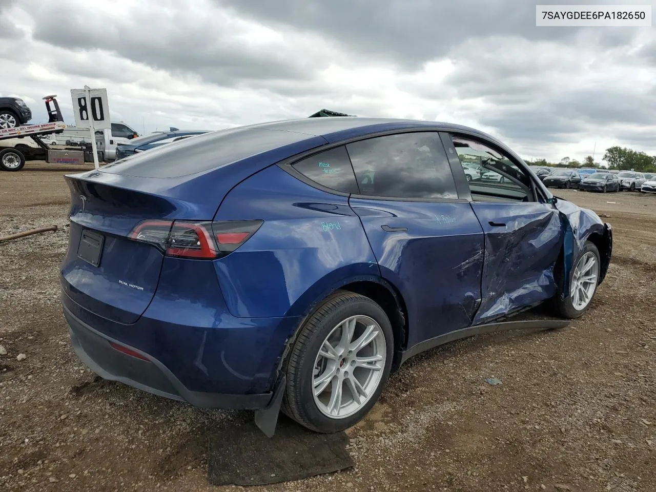 2023 Tesla Model Y VIN: 7SAYGDEE6PA182650 Lot: 69033854