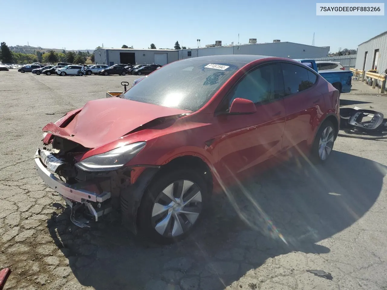 2023 Tesla Model Y VIN: 7SAYGDEE0PF883266 Lot: 69487594