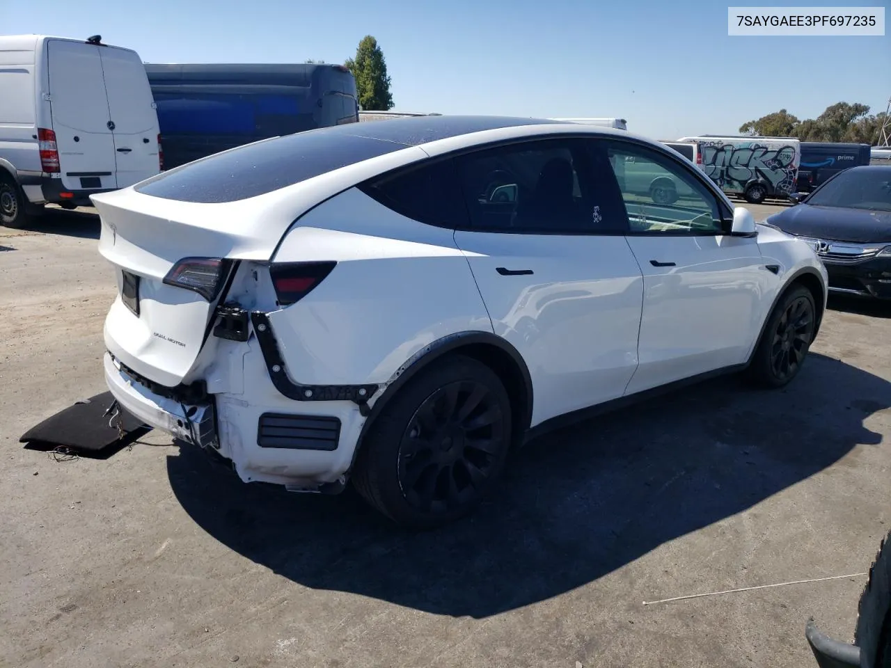 2023 Tesla Model Y VIN: 7SAYGAEE3PF697235 Lot: 69520514