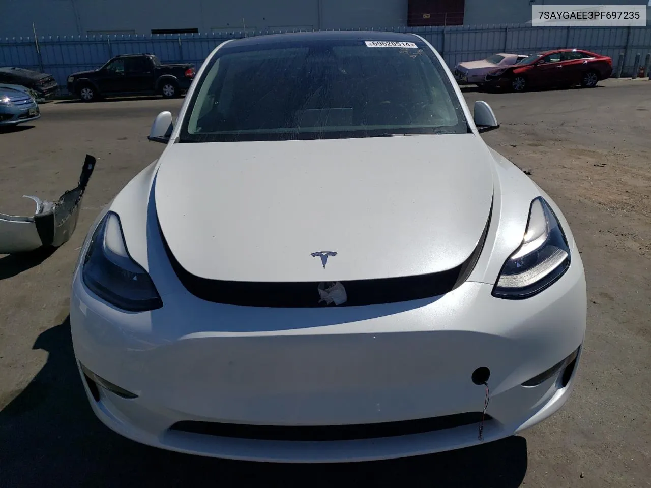 2023 Tesla Model Y VIN: 7SAYGAEE3PF697235 Lot: 69520514