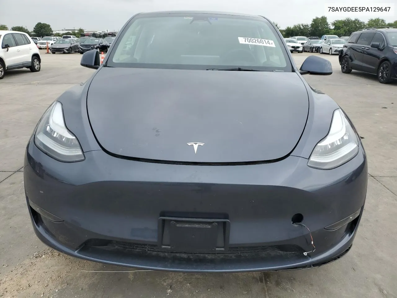 2023 Tesla Model Y VIN: 7SAYGDEE5PA129647 Lot: 70026014